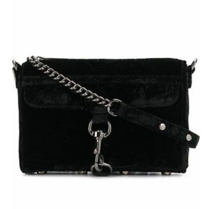 Black suede Rebecca minkoff mini Mac